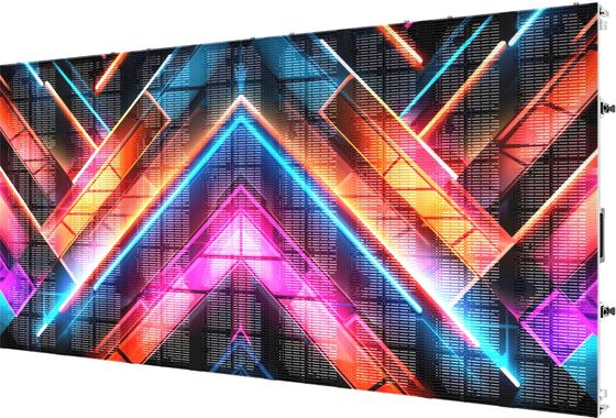 আউটডোর রেন্টাল Mesh Led Display Screen Gflow With A Transparency Rate Of Over 60% P10.4 500*500mm/500*1000mm