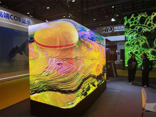 বাঁকা নমনীয় বৃত্তাকার বহিরঙ্গন স্থায়ী LED ডিসপ্লে P 4/P5.7 পদ্ধতি বহিরঙ্গন ডিসপ্লে স্ক্রিন