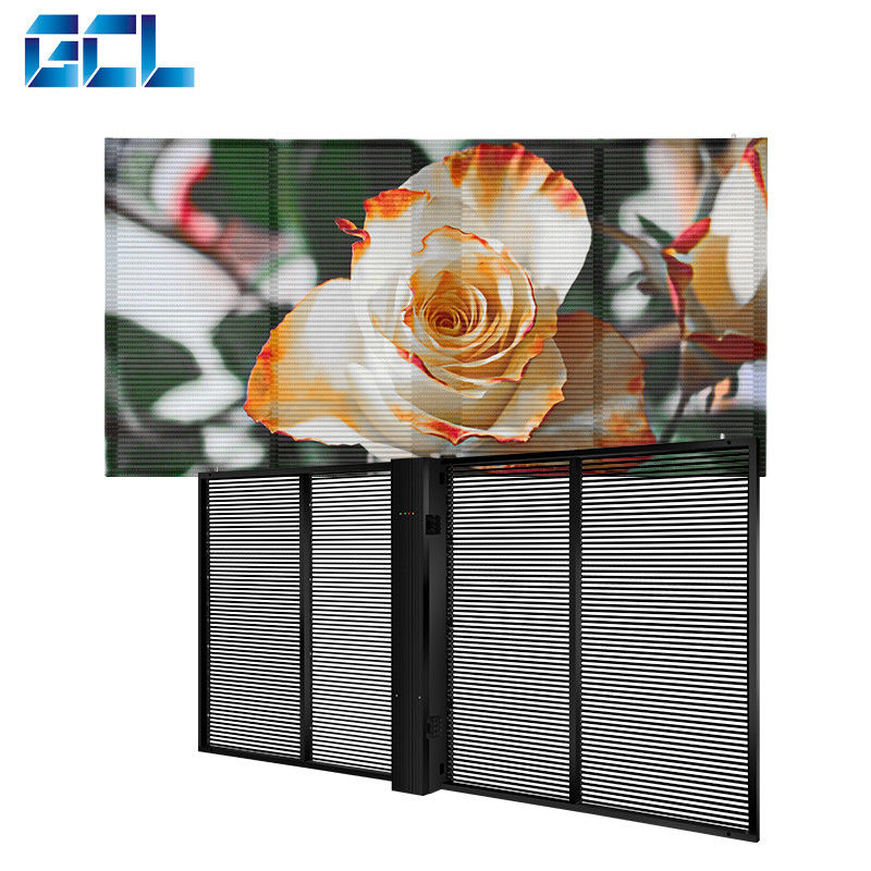 GCL 1000 মিমি কাস্টমাইজড নমনীয় স্বচ্ছ এলইডি স্ক্রিন ইনডোর সহজ ইনস্টলেশন জন্য