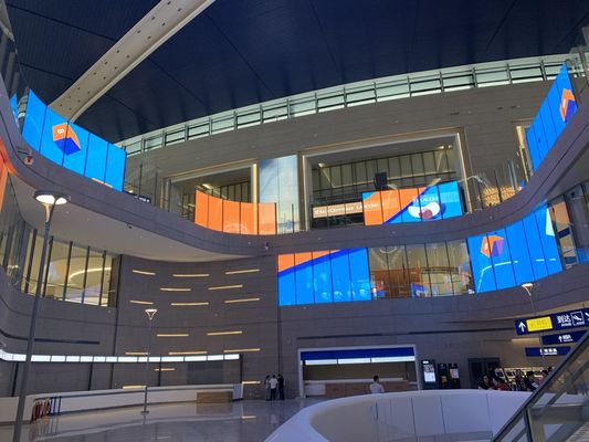 ইনডোর P7.8 স্বচ্ছ LED ডিসপ্লে ডিজিটাল LED ভিডিও Mesh কাস্টমাইজযোগ্য