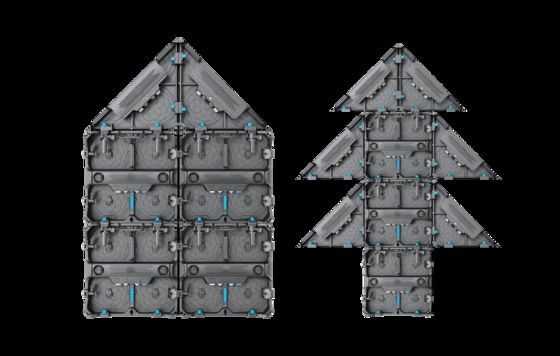 বারের মঞ্চের জন্য হার্ট এবং ক্রিসমাস ট্রি আকারে ভাড়া প্রদর্শনী স্ক্রিন, যথাক্রমে P1.9mm এবং P2.6mm এর পিক্সেল পিচ সহ