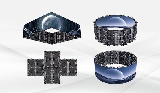 ভালো দাম ইনডোর আউটডোর P1.9mm P2.6mm LED ভিডিও ওয়াল ভাড়া & ভার্চুয়াল উত্পাদন বাঁকা নকশা নমনীয়তা সঙ্গে LED ওয়াল অনলাইন